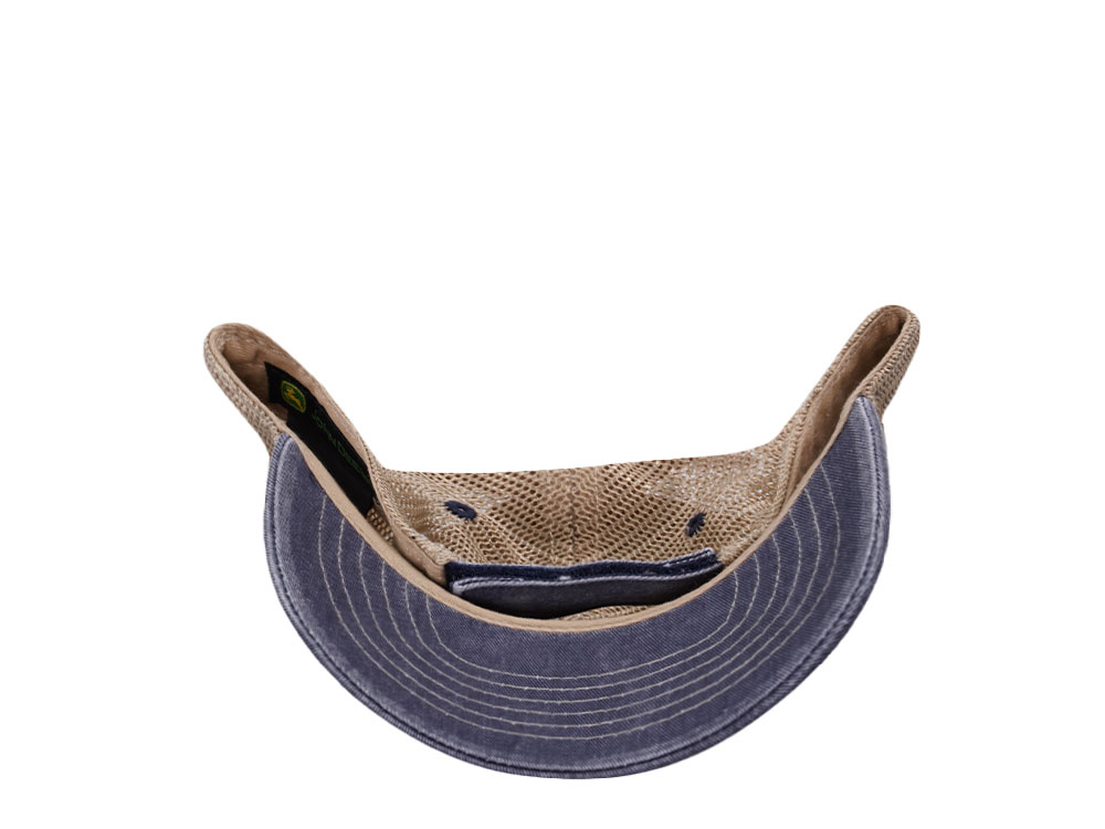 John Deere Logo Navy Trucker Strapback Hat