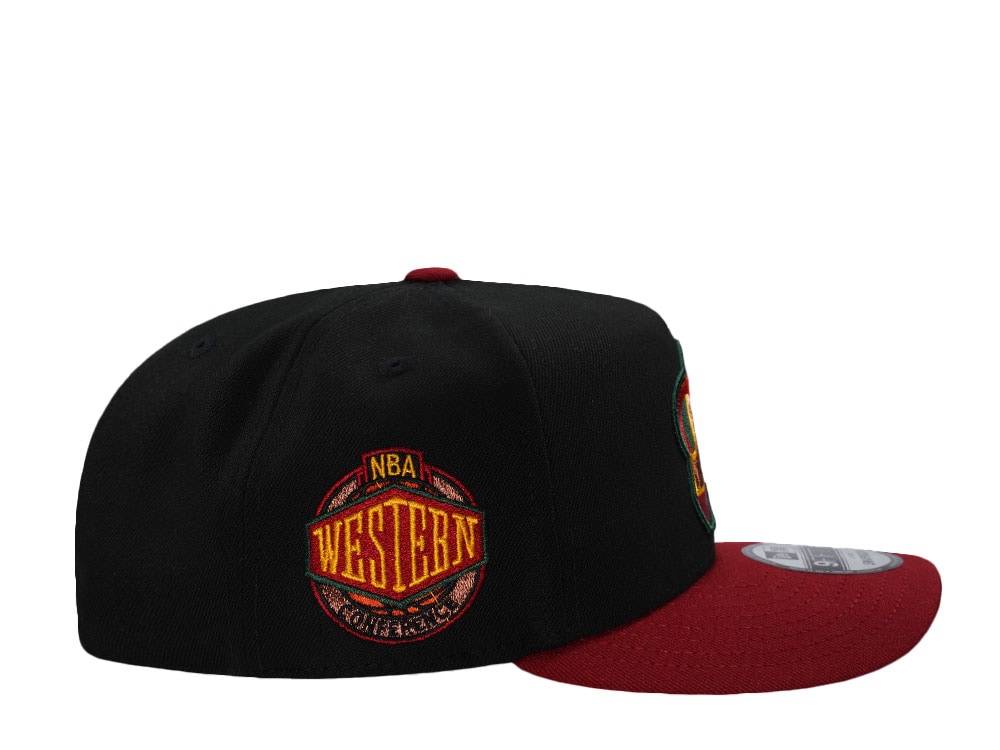 New Era Seattle Supersonics NBA Western Conference Black Two Tone Edition 9Fifty A Frame Snapback Hat