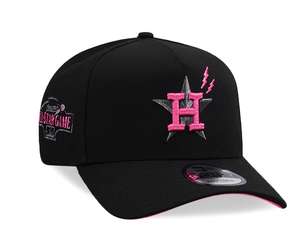 New Era Houston Astros All Star Game 2004 Pink Glow Black Prime Edition 9Forty A Frame Snapback Hat