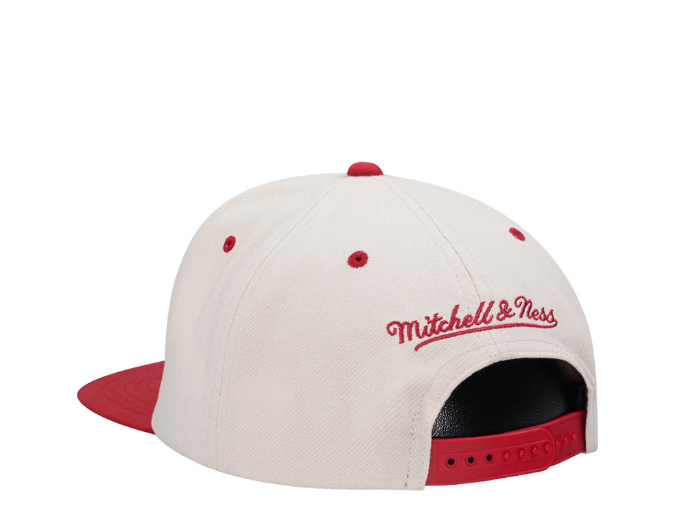 Mitchell & Ness Miami Heat Sail Off White Two Tone Snapback Hat