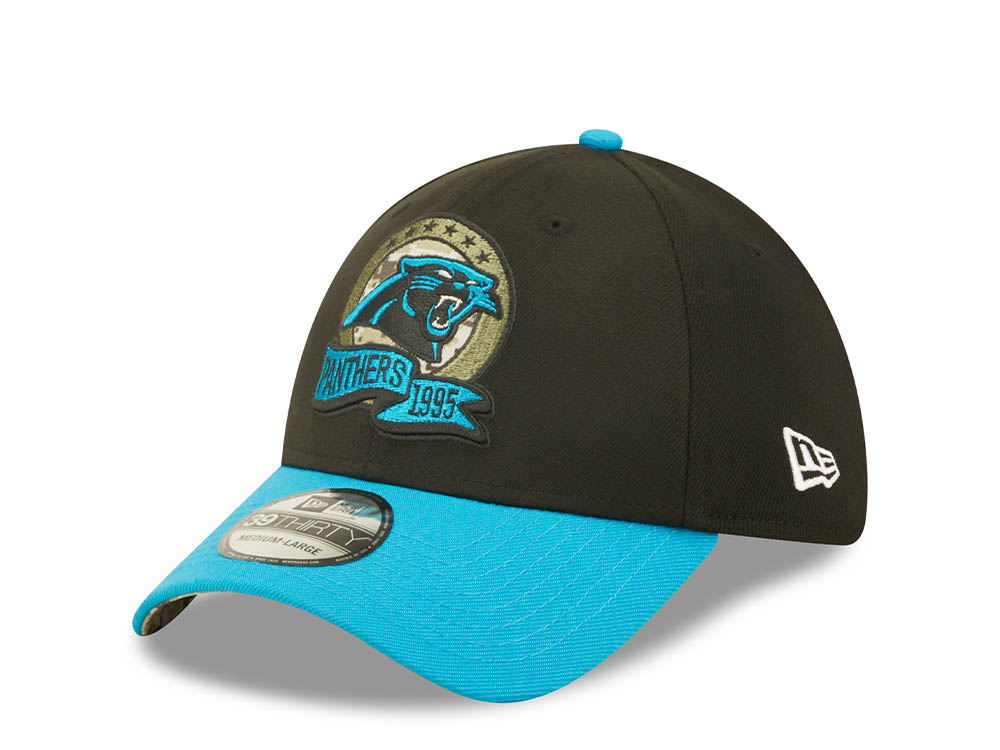 New Era Carolina Panthers Salute to Service 2022 39Thirty Stretch Hat