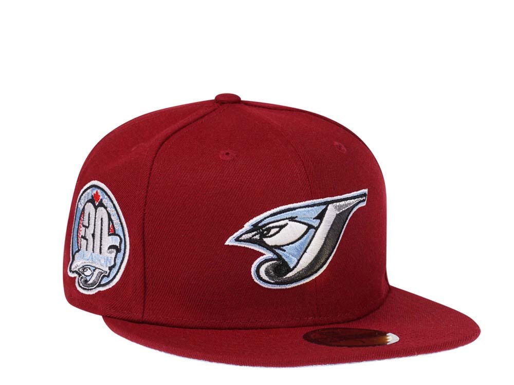 New Era Toronto Blue Jays 30th Season Smooth Red Glacier Blue Paisley Edition 59Fifty Fitted Hat