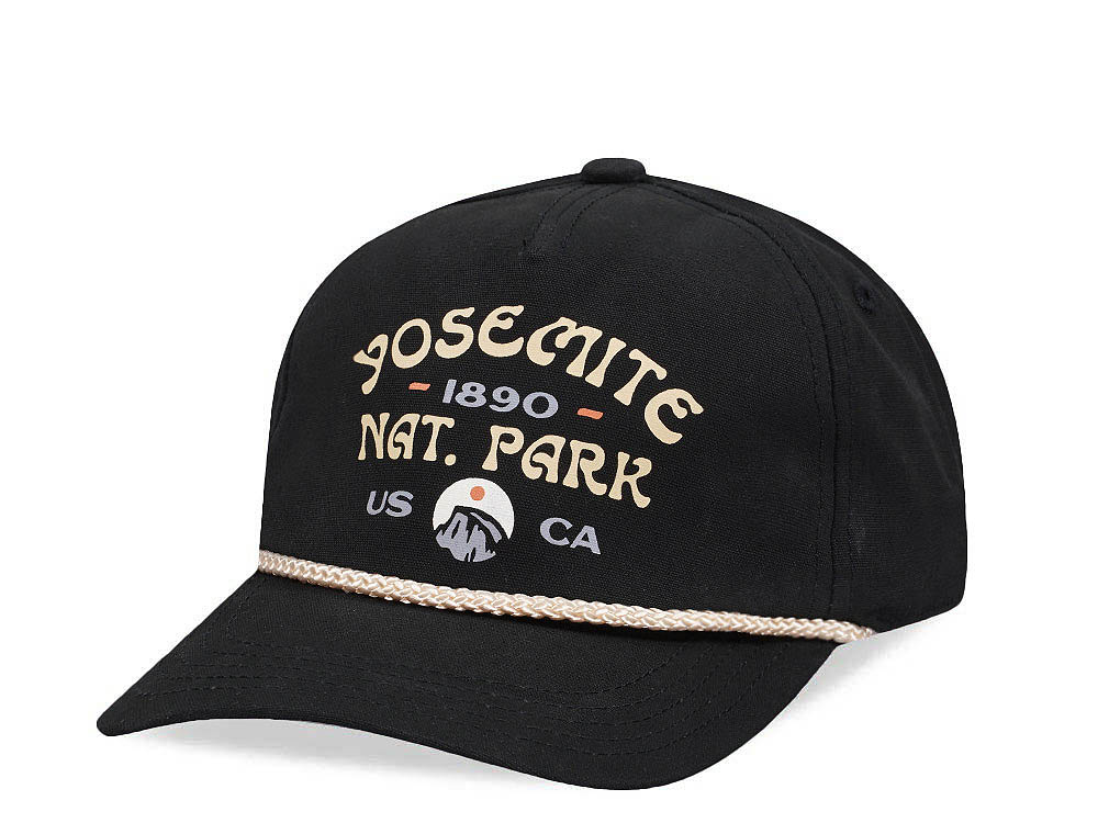 American Needle Yosemite NP Canvas Black Casual Snapback Hat