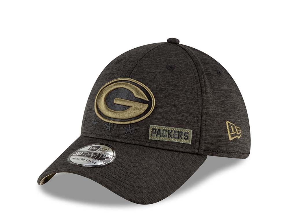 New Era Green Bay Packers Salute to Service 2020 39Thirty Stretch Hat