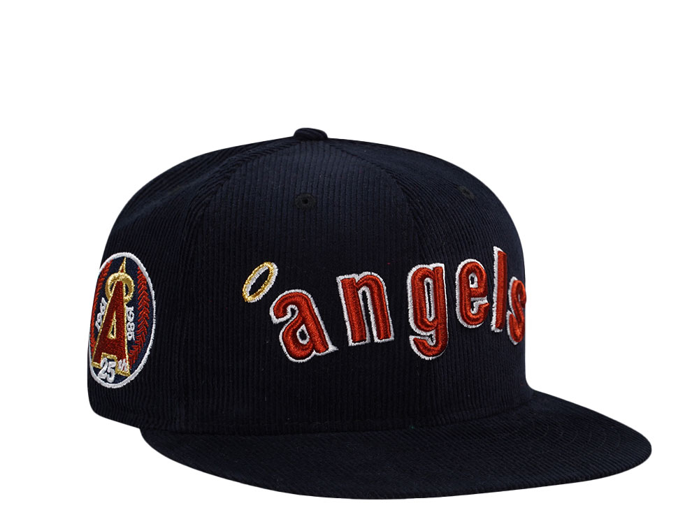 New Era California Angels 25th Anniversary Corduroy Throwback Edition 59Fifty Fitted Hat