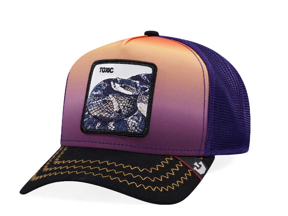 Goorin Bros Snake Toxic Purple Trucker Snapback Cap | TOPPERZSTORE.COM