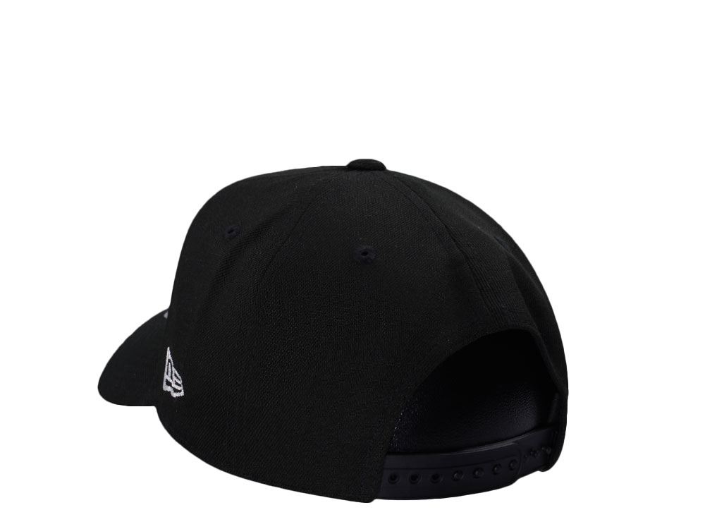 New Era Brooklyn Nets Classic Script Black Prime Edition 9Forty A Frame Snapback Hat
