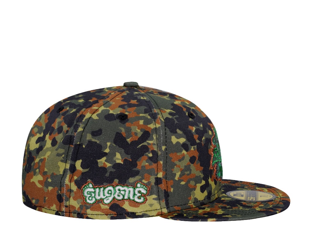 New Era Eugene Emeralds Flecktarn Glow Edition 59Fifty Fitted Hat
