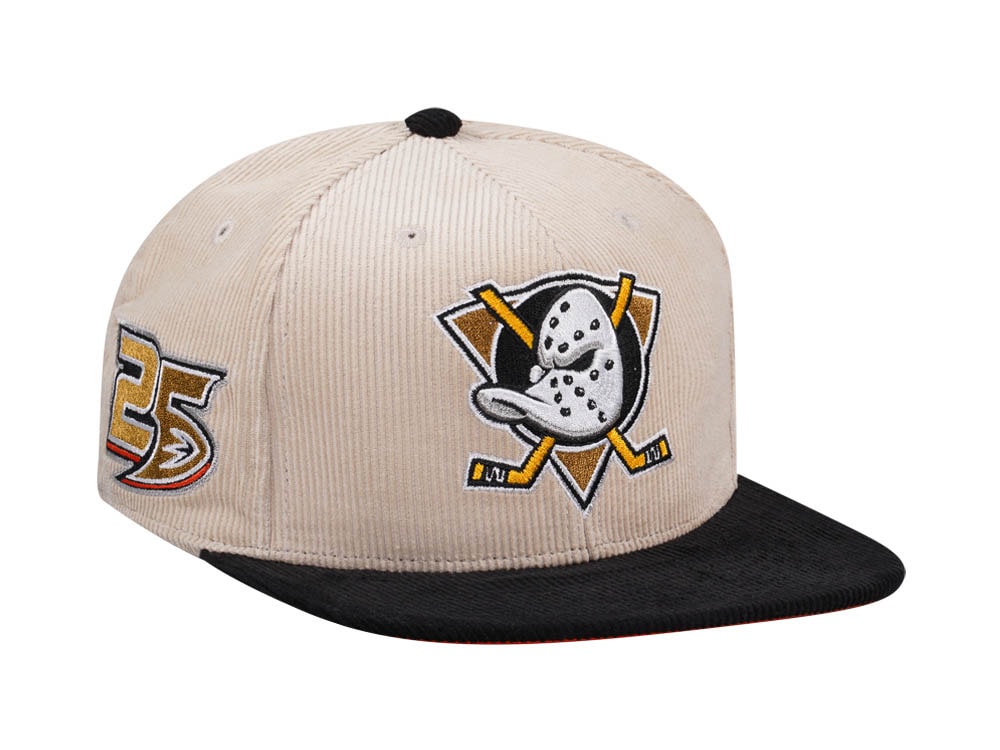 Mitchell & Ness Anaheim Ducks 25th Anniversary Two Tone Cord Edition Dynasty Fitted Hat