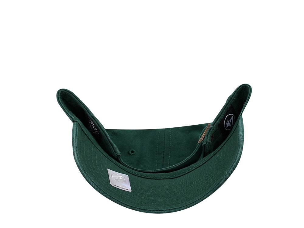 47Brand New Jersey Devils Vintage Dark Green Clean up Strapback Hat