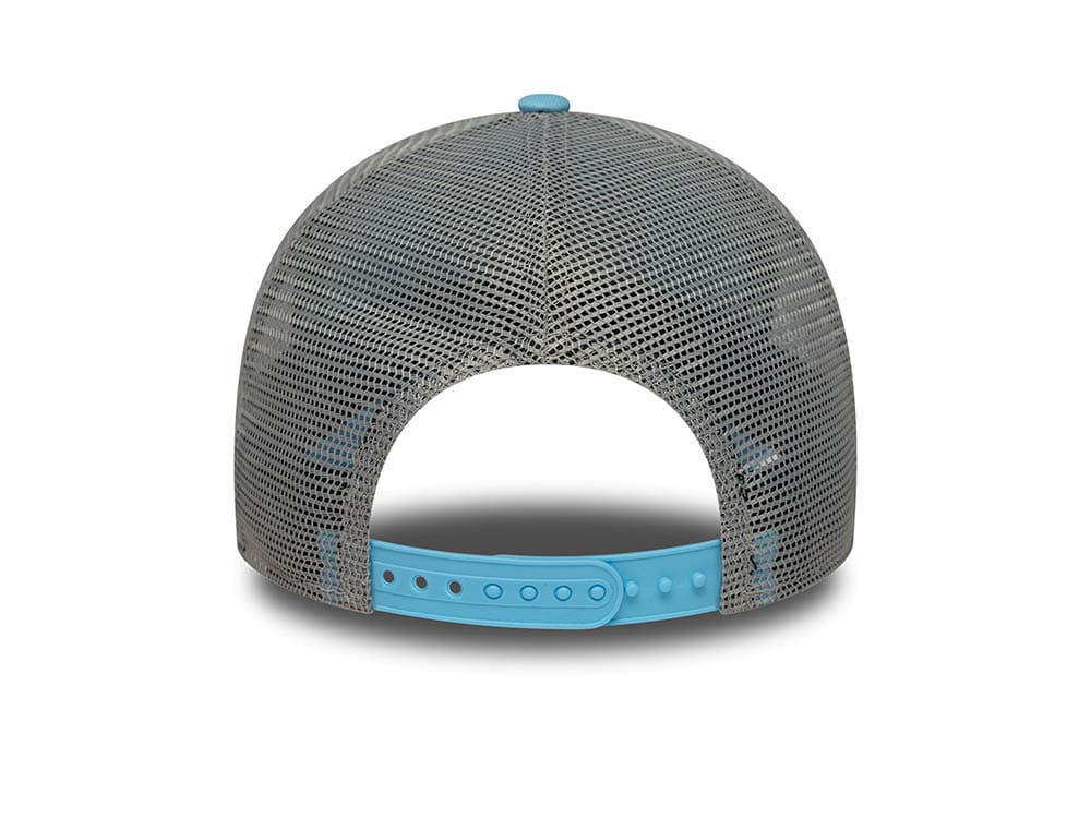 New Era Patch Sky Blue 9Forty A Frame Trucker Snapback Hat