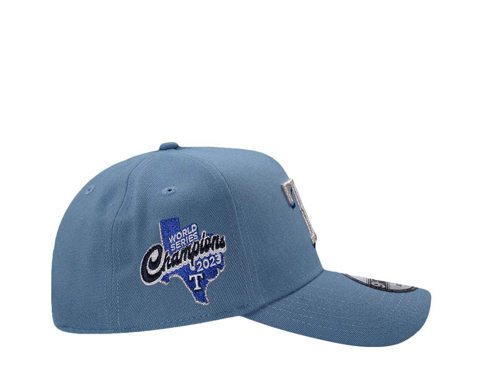 【2023 MLB WS 】New Era 9FORTY Cap New Era Texas Rangers Blue Metallic Prime Edition 9Forty A Frame