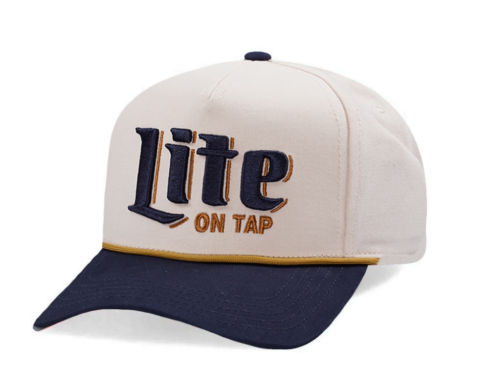 American Needle Miller Lite Scottie Ivory Two Tone Edition Snapback Hat