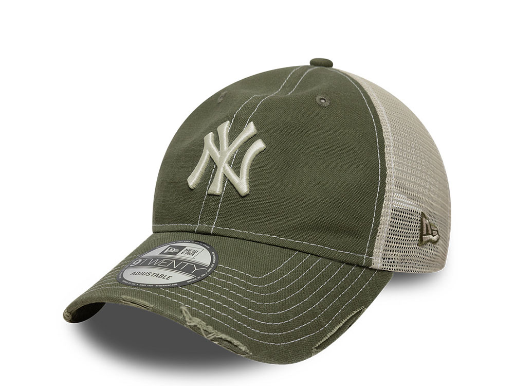 New Era New York Yankees Cotton Canvas 9Twenty Trucker Snapback Hat