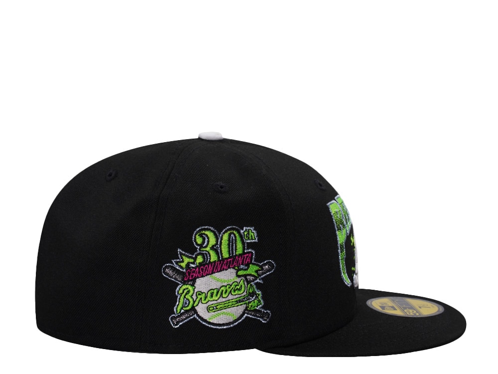 New Era Atlanta Braves 30th Anniversary Black Prime Edition 59Fifty Fitted Hat