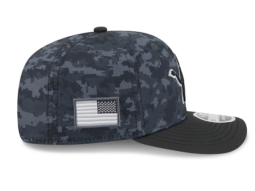 New Era Detroit Lions NFL Salute to Service 2026 Digi Camo Black 9Seventy Stretch Snapback Hat