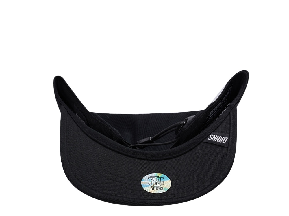 Djinns 5 Panel Black Waffle Mountain Drawcord Strapback Hat
