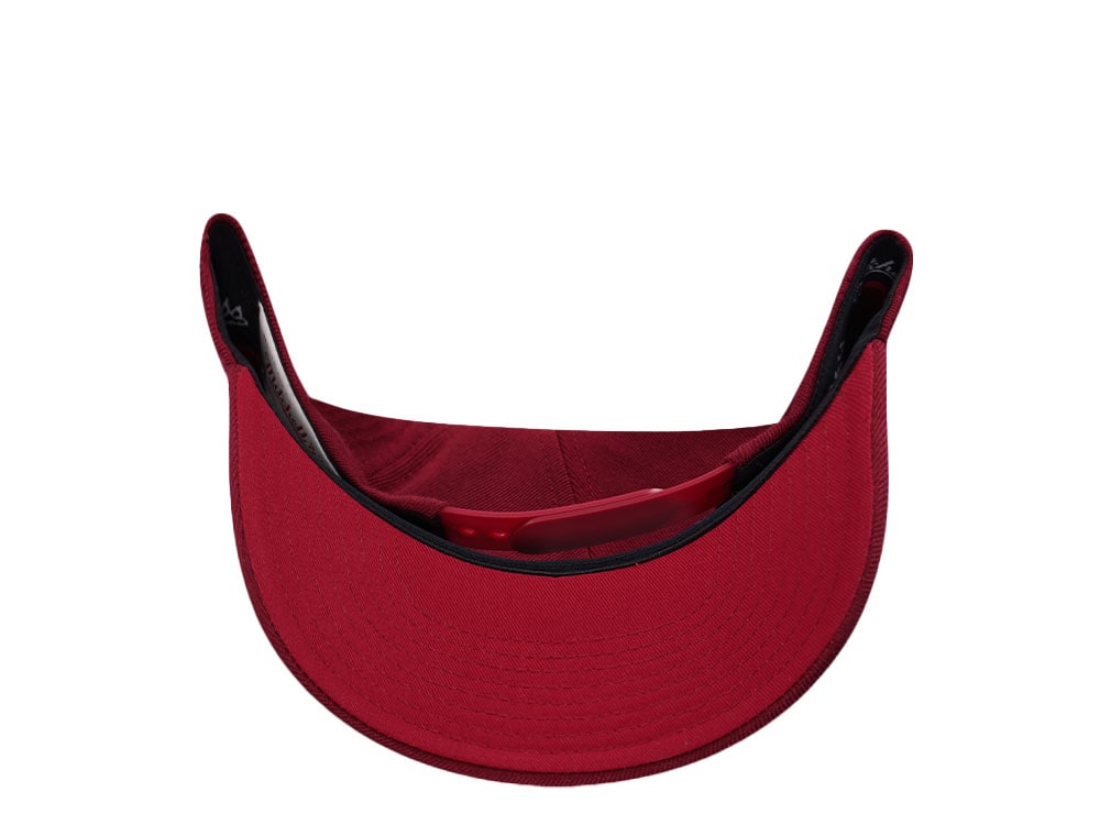 Mitchell & Ness Pinscript Maroon Classic Red Stretch Snapback Hat