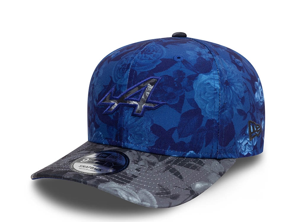 New Era Alpine Racing Tonal Floral Blue 9Fifty Original Fit Snapback Hat