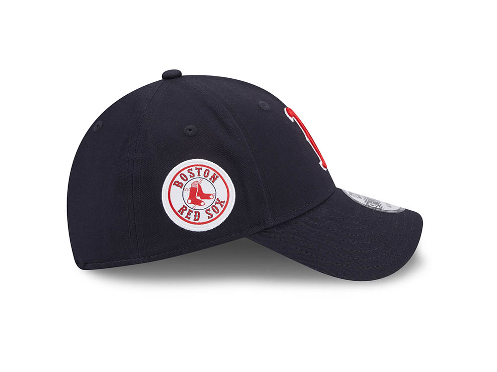 New Era Boston Red Sox Navy Throwback 9Forty Strapback Hat
