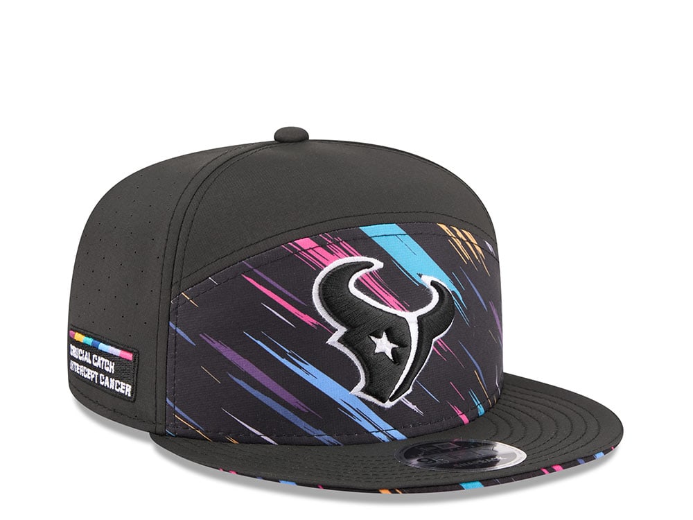 New Era Houston Texans Crucial Catch 2026 Black Edition 9Fifty Split Panel Snapback Hat
