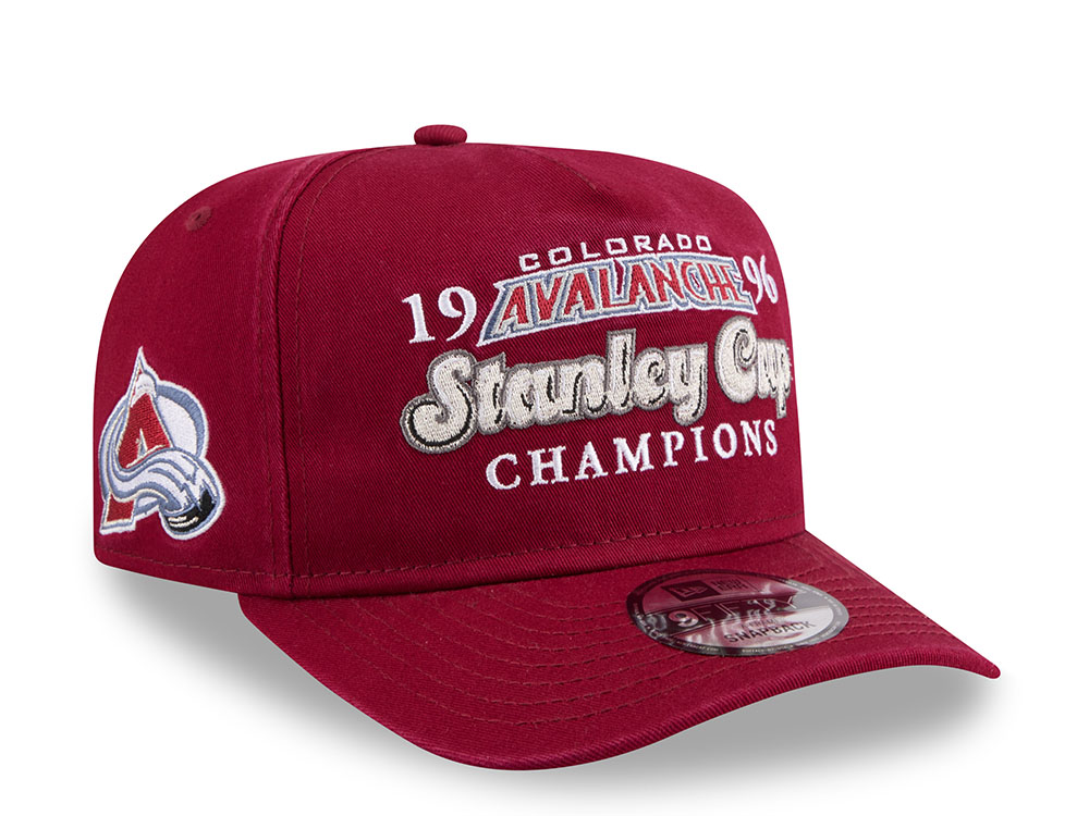 New Era Colorado Avalanche Stanley Cup Champions 1996 Historic Maroon Edition 9Fifty A Frame Snapback Hat