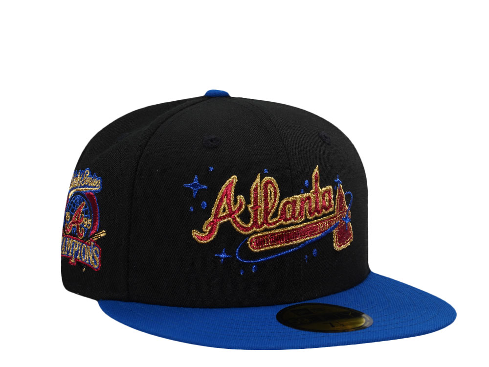New Era Atlanta Braves World Series Champions 1995 Black Two Tone Edition 59Fifty Fitted Hat
