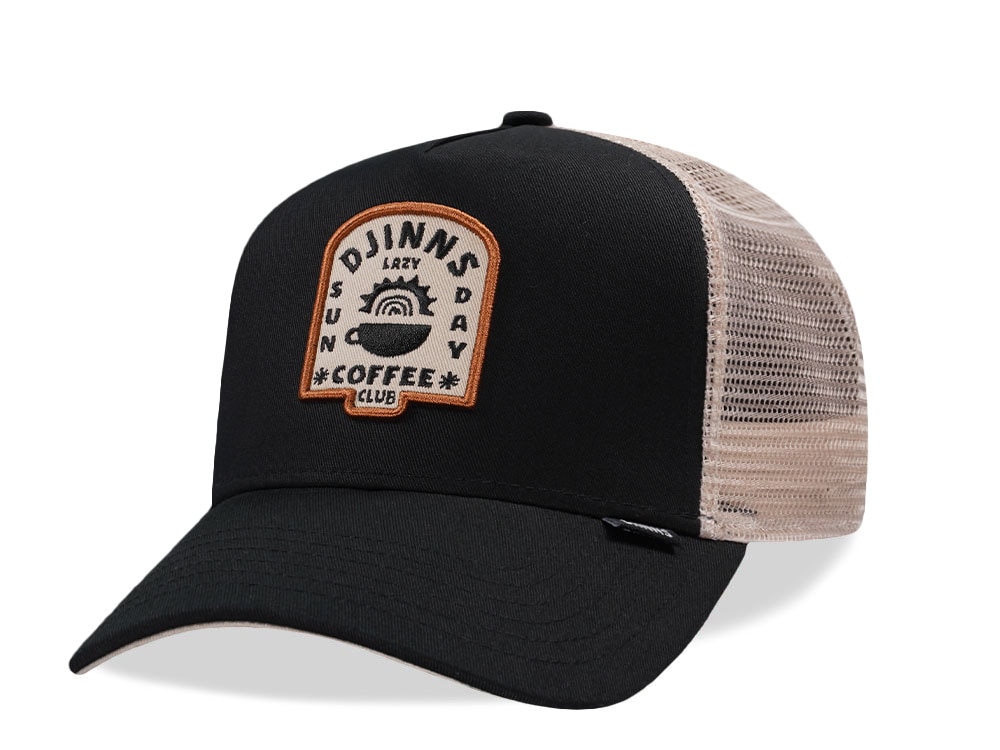Djinns Lazy Sunday Coffee Club Black Trucker Snapback Hat