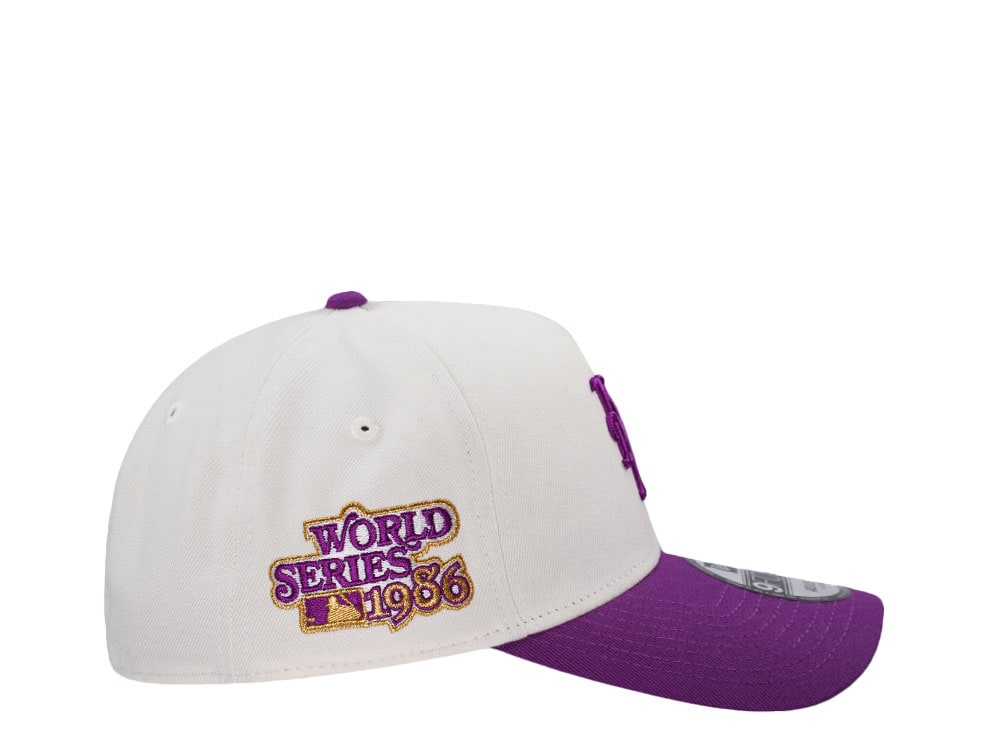New Era New York Mets World Series 1986 Chrome Two Tone Edition 9Forty A Frame Snapback Hat