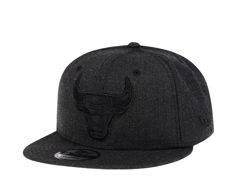 New Era Chicago Bulls Heather Black Edition 9Fifty Snapback Hat