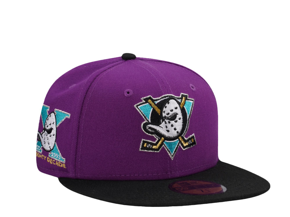 New Era Anaheim Ducks 10th Anniversary The Purple Prime Two Tone Edition 59Fifty Fitted Hat