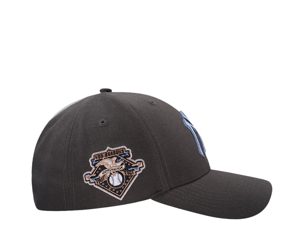 47Brand New York Yankees 100 Seasons American League Graphite Sure Shot MVP Snapback Hat