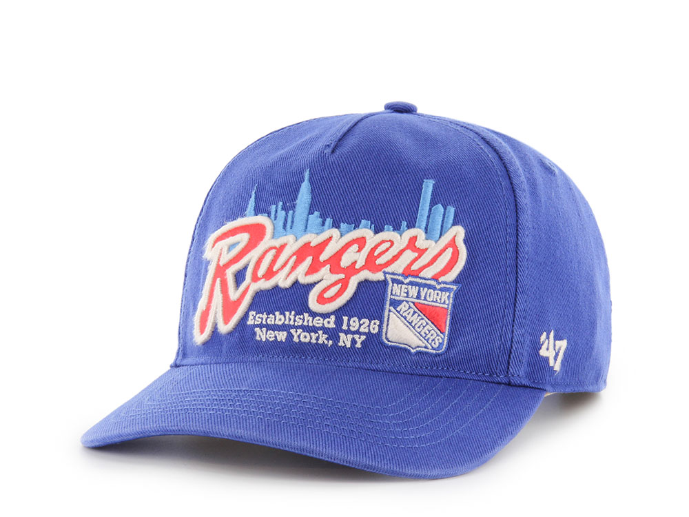 47Brand New York Rangers Royal Blue Charlton Edition Hitch Snapback Hat