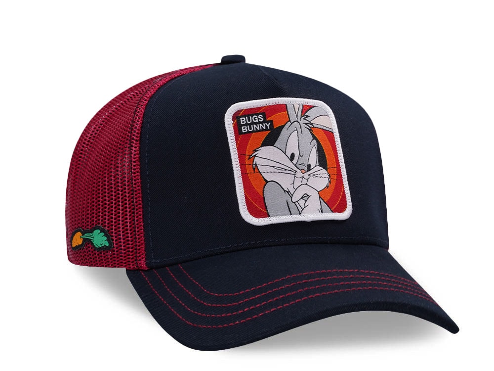 Capslab Looney Tunes Bugs Bunny Navy Trucker Snapback Hat