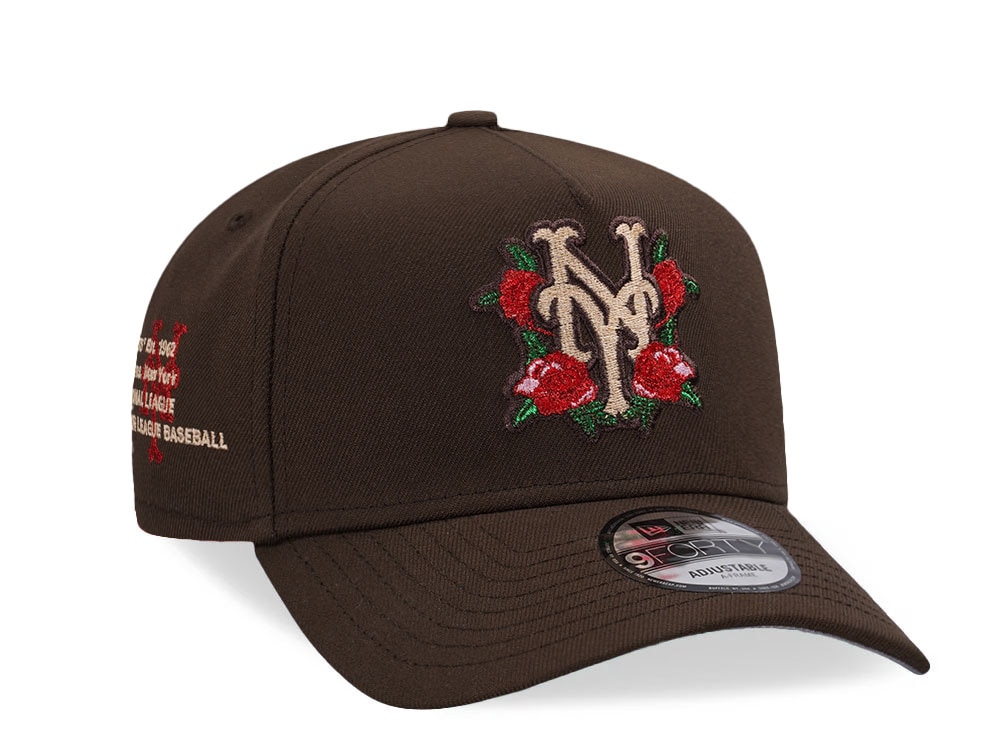 New Era New York Mets Walnut Rose 9Forty A Frame Snapback Hat