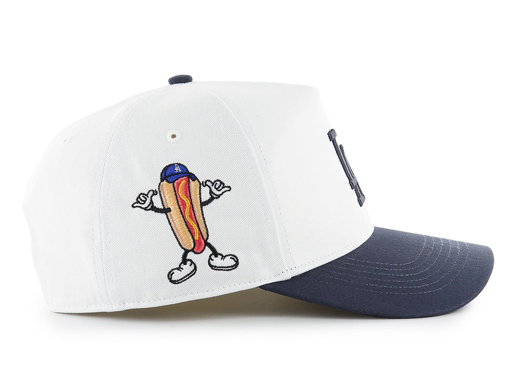 47Brand Los Angeles Dodgers White Cartoon Icon Edition Hitch Snapback Hat