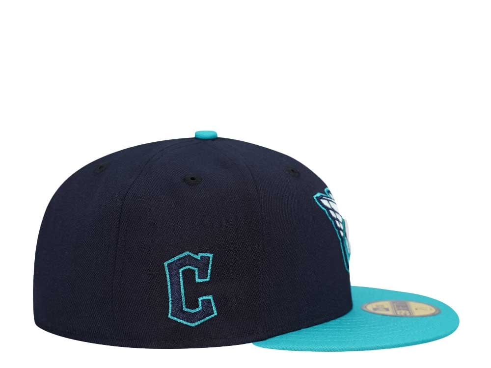 New Era Cleveland Guardians Ocean Chrome Two Tone Edition 59Fifty Fitted Hat