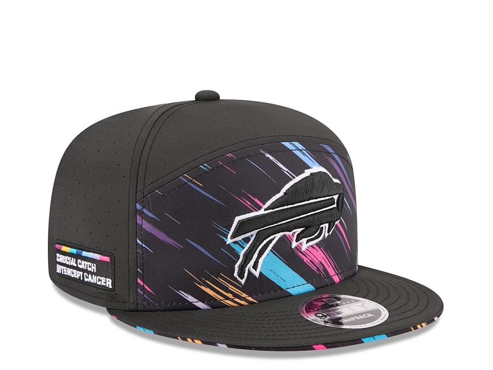 New Era Buffalo Bills Crucial Catch 2026 Black Edition 9Fifty Split Panel Snapback Hat