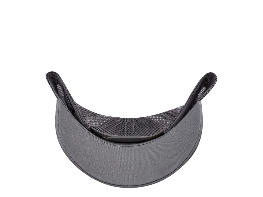 Von Dutch Rubber Logo Gray Edition Trucker Snapback Hat
