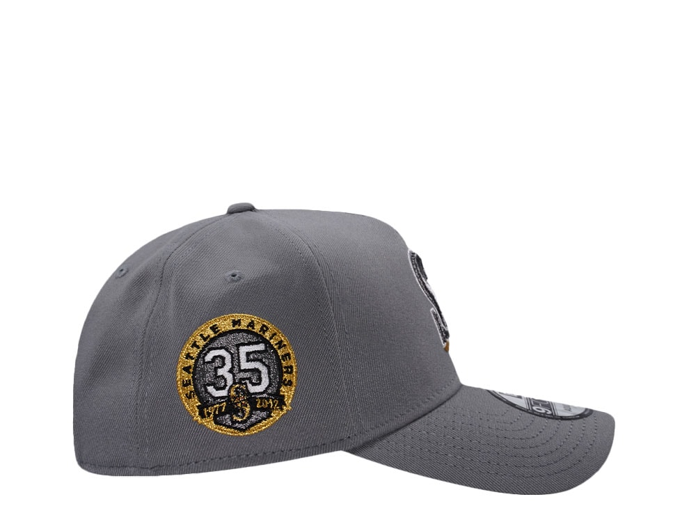 New Era Seattle Mariners 35th Anniversary Gray Edition A Frame 9Forty Snapback Hat