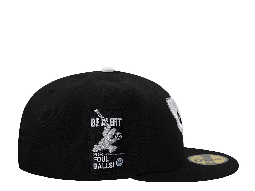 New Era Chicago Cubs Be Alert Black Prime Edition 59Fifty Fitted Hat