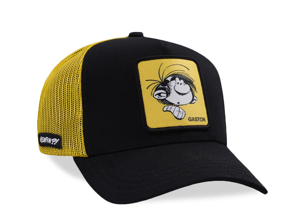 Capslab Gaston Black Yellow Trucker Snapback Hat