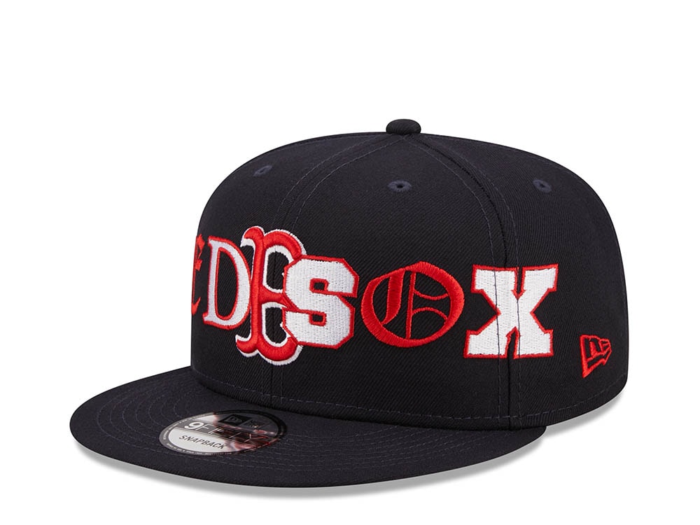 New Era Boston Red Sox Team Typography 9Fifty Snapback Hat