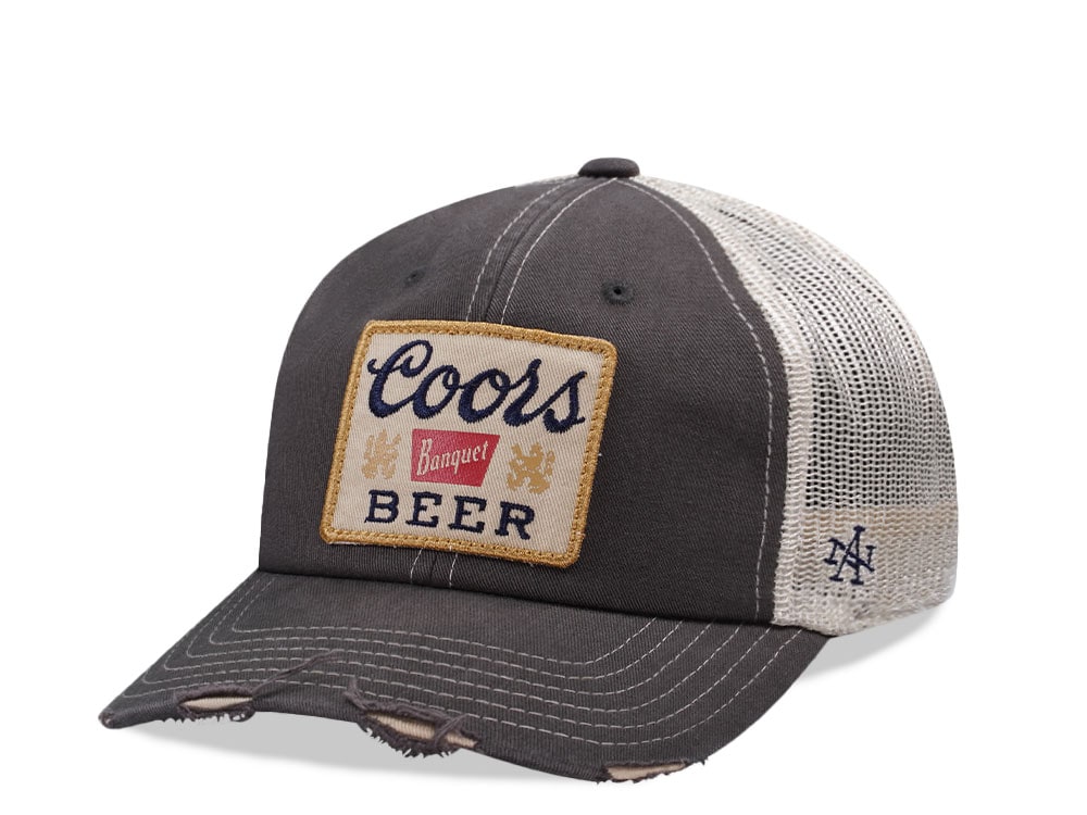 American Needle Miller High Life Charcoal Orville Edition Trucker Snapback Hat