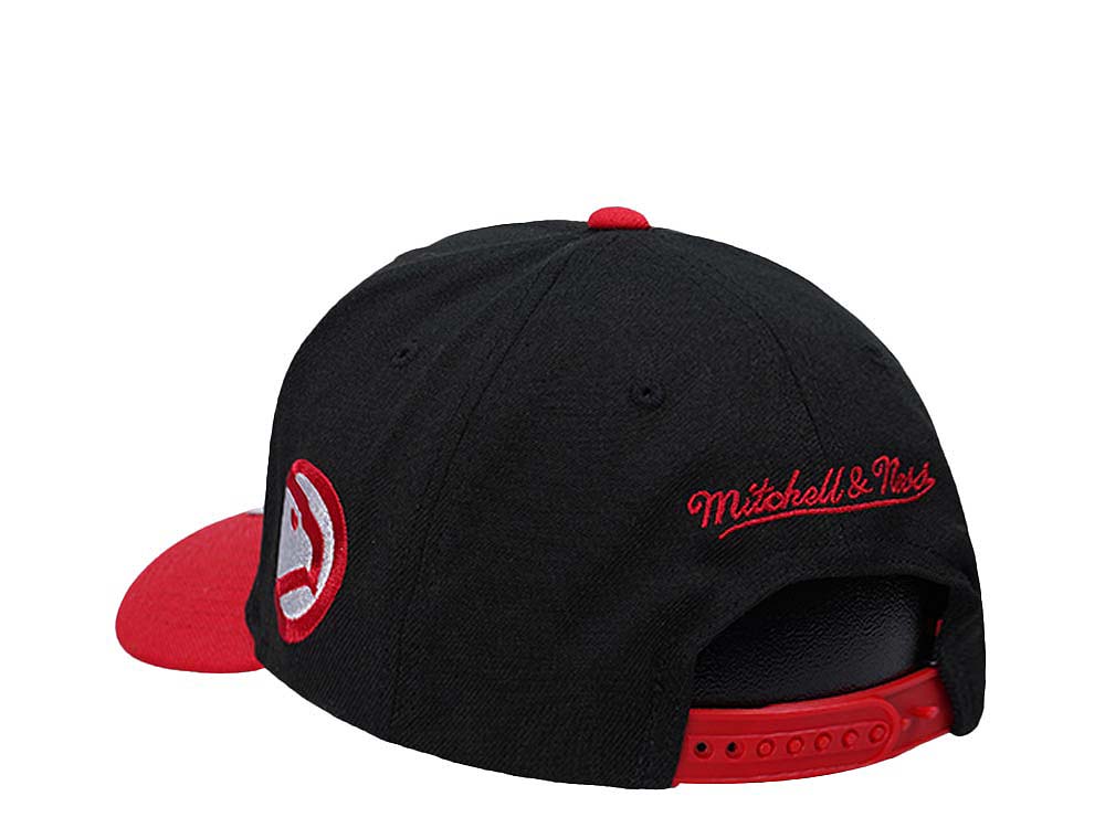 Mitchell & Ness Atlanta Hawks Shredder Stretch Hardwood Classic Red Flex Snapback Hat