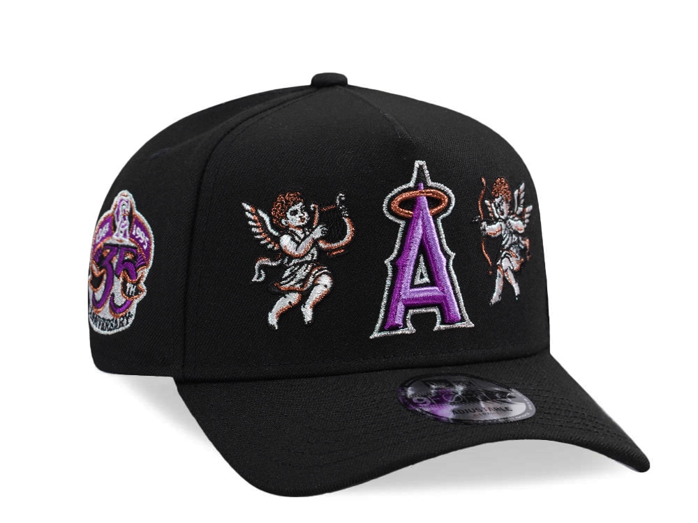 New Era Anaheim Angels 35th Anniversary Cupids Black Prime Edition 9Forty A Frame Snapback Hat