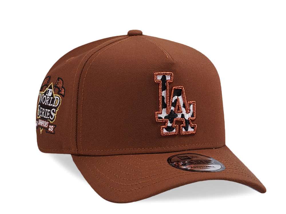 New Era Los Angeles Dodgers World Series Champions 2025 Tiramisu Prime Edition 9Forty A Frame Snapback Hat