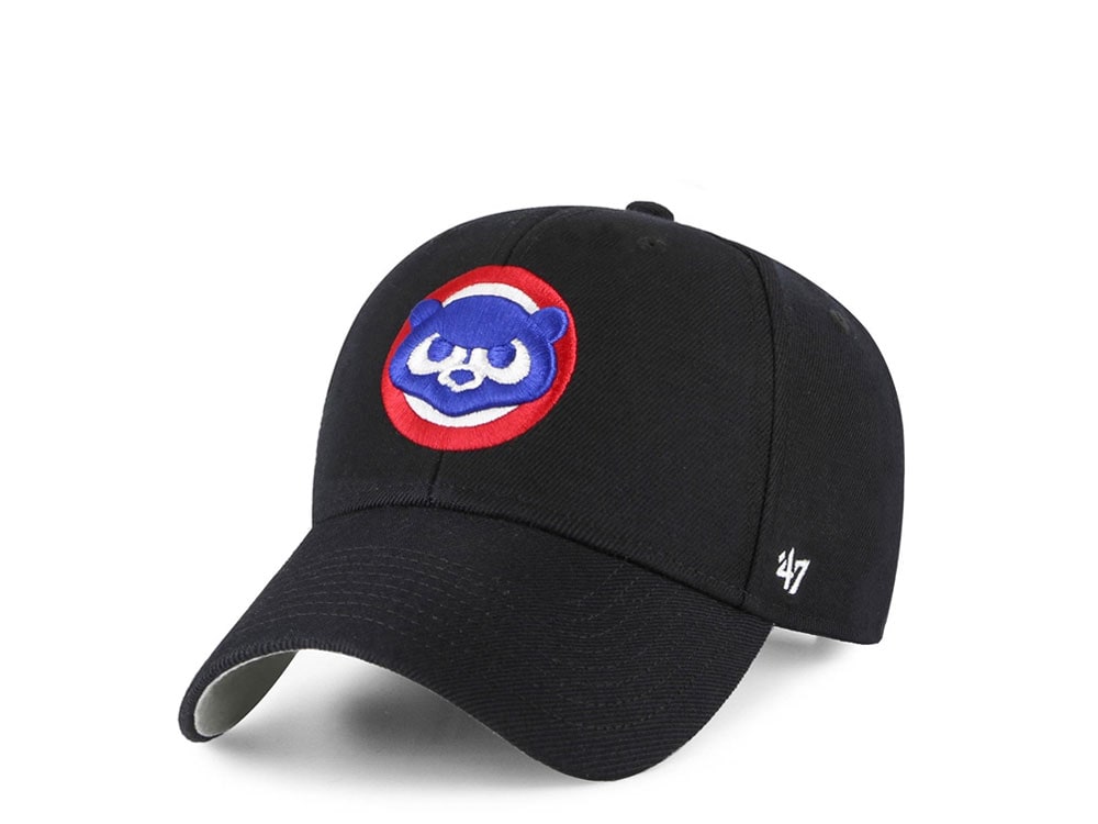 47Brand Chicago Cubs Black Classic Strapback Hat