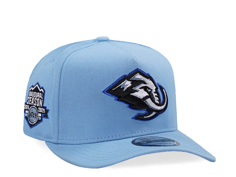 New Era Utah Mammoth Inaugural Season Sky Blue Prime Edition 9Fifty A Frame Snapback Hat