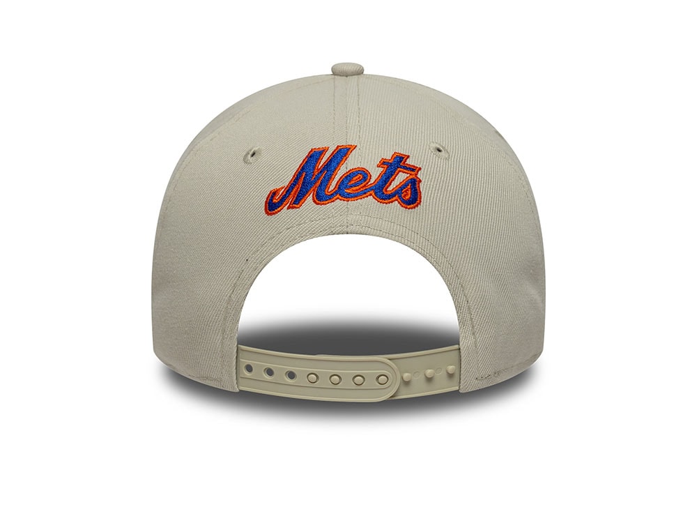 New Era New York Mets Outline Script Stone Edition 9Forty A Frame Snapback Hat